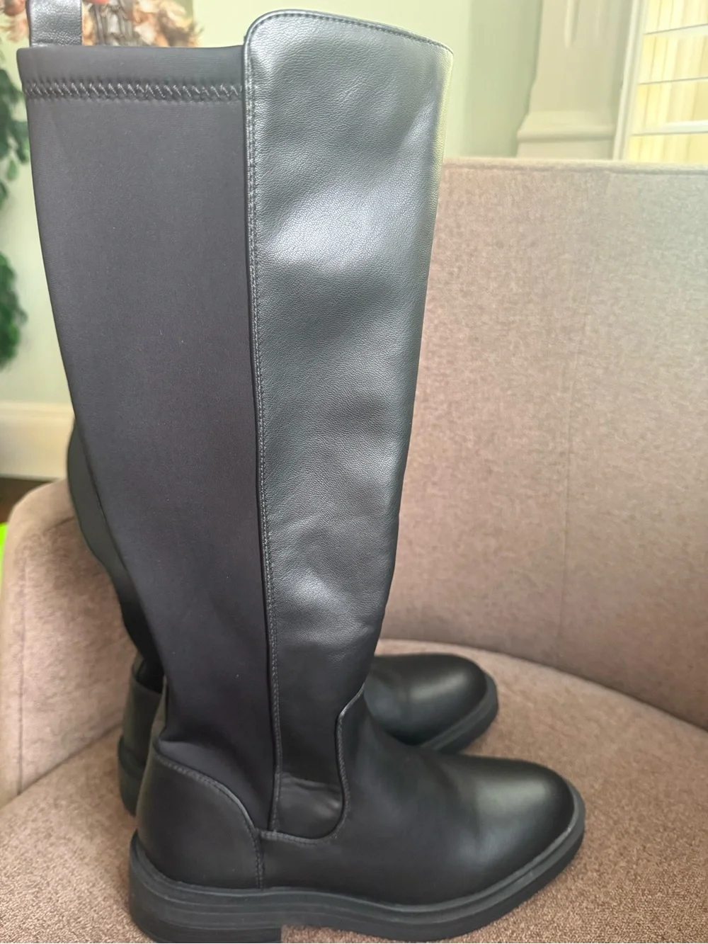 Kenneth Cole Reaction Tall Black Over-the-Knee Riding Boot